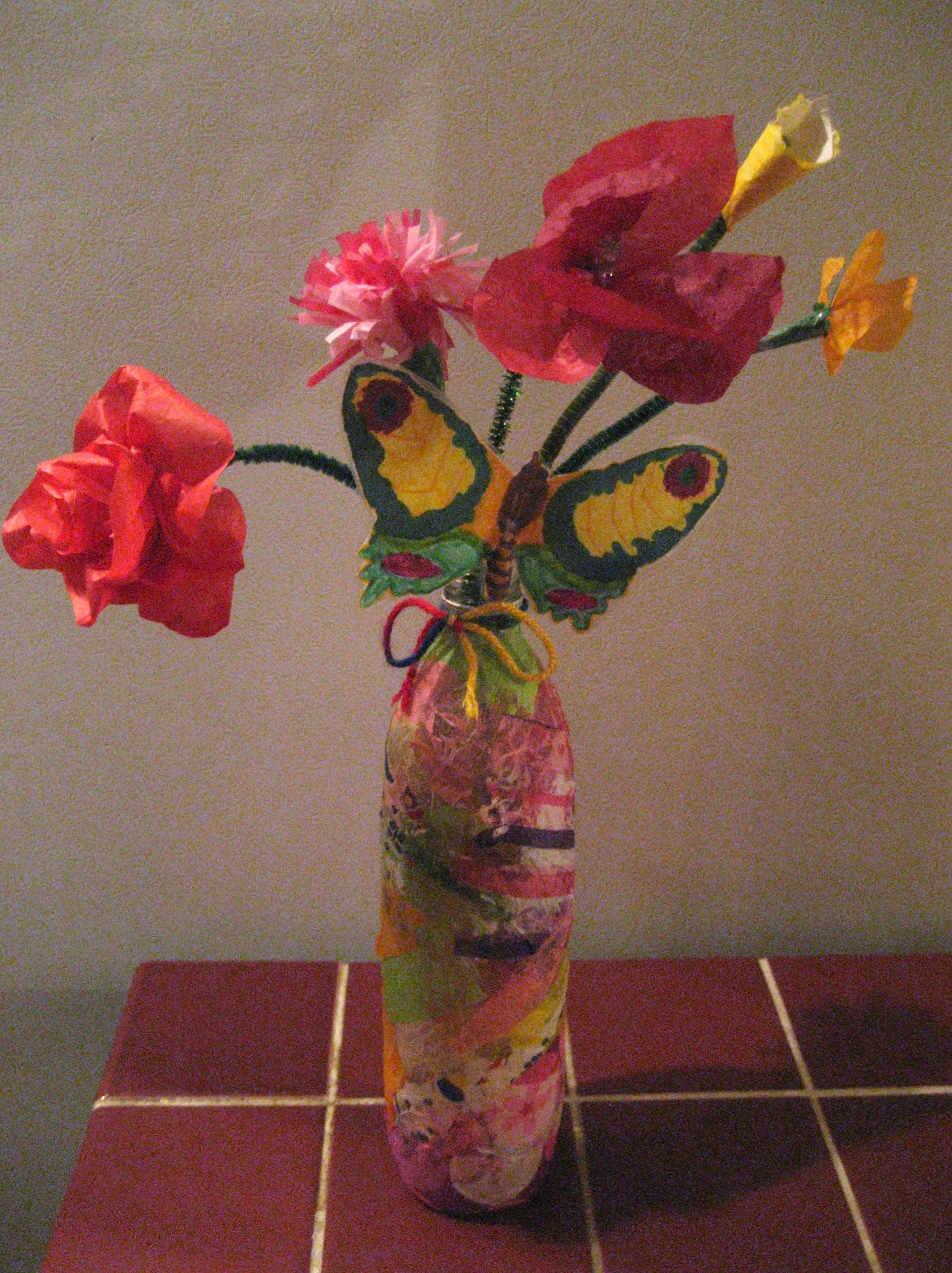 16 inch trumpet vase of archives hearts at play in our finished project a vase of colorful flowers and butterfly