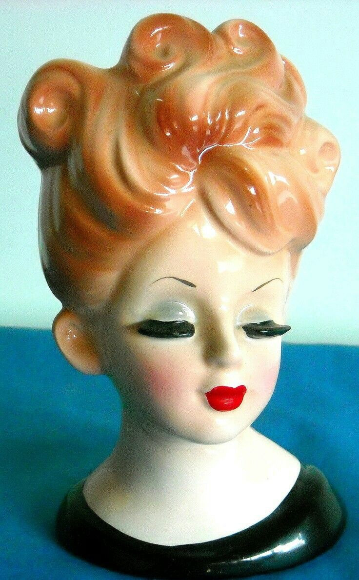1958 Napco Lady Head Vase Of 15 Best Vintage Figurines Images On Pinterest Figurines 1990s and Regarding Vintage Napco Lady Headvase with Inarco Paper Label Tall