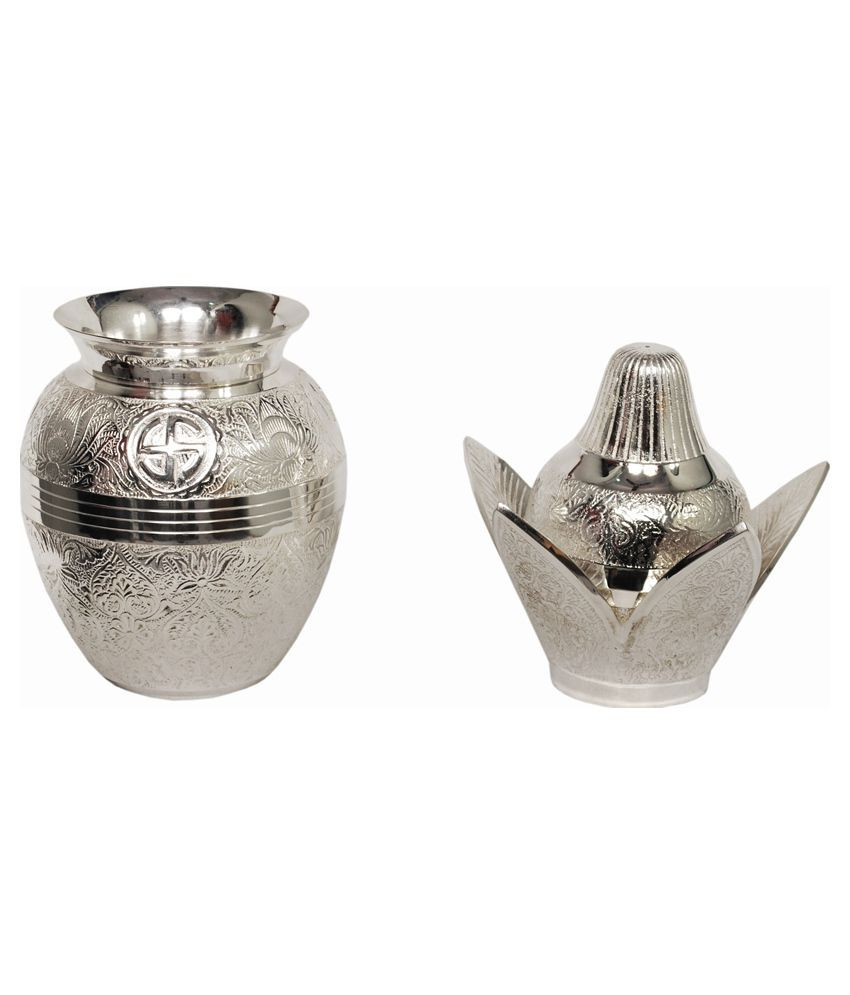 2 gallon vase of n decor silver brass pooja kalash set buy n decor silver brass pertaining to n decor silver brass pooja kalash set