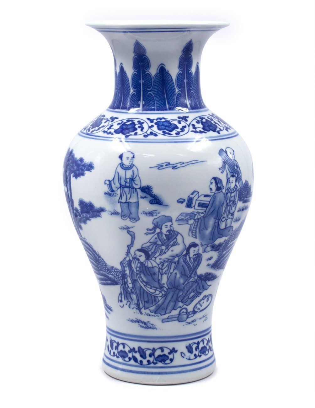 24 Inch Flower Vase Of Dahlia Friends Enjoying Nature Blue and White Porcelain Flower Vase Pertaining to Dahlia Friends Enjoying Nature Blue and White Porcelain Flower Vase 13 Inches Fish Tail Vase to View Further for This Item Visit the Image Link