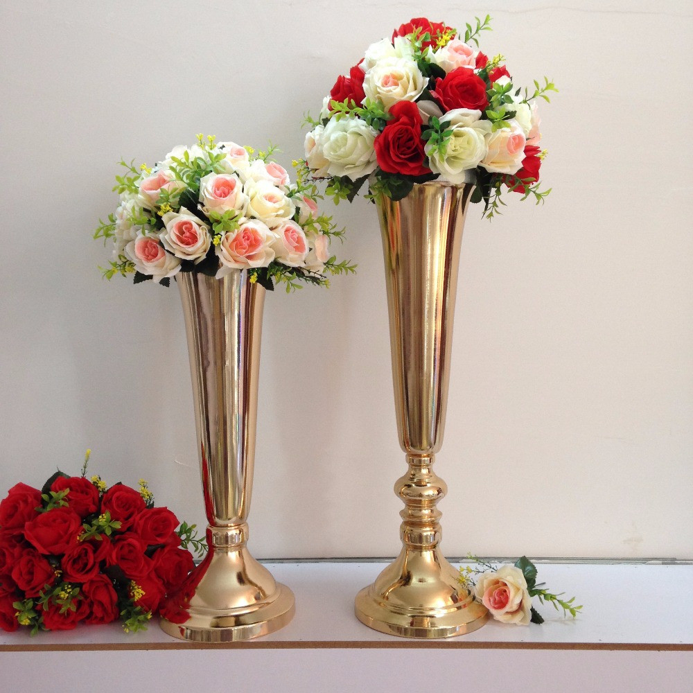 6 inch vase centerpieces of a10pcs lot gold wedding table centerpiece 49cm 19 3inch tall regarding 10pcs lot gold wedding table centerpiece 49cm 19 3inch tall wedding party road lead table flower vase wedding decoration