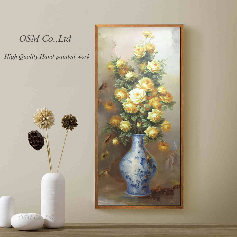 a vase of flowers by paul gauguin of skills artist pure hand painted top quality yellow rose oil painting throughout skills artist pure hand painted top quality yellow rose oil painting on canvas roses flower oil painting for friend best gift in painting calligraphy from