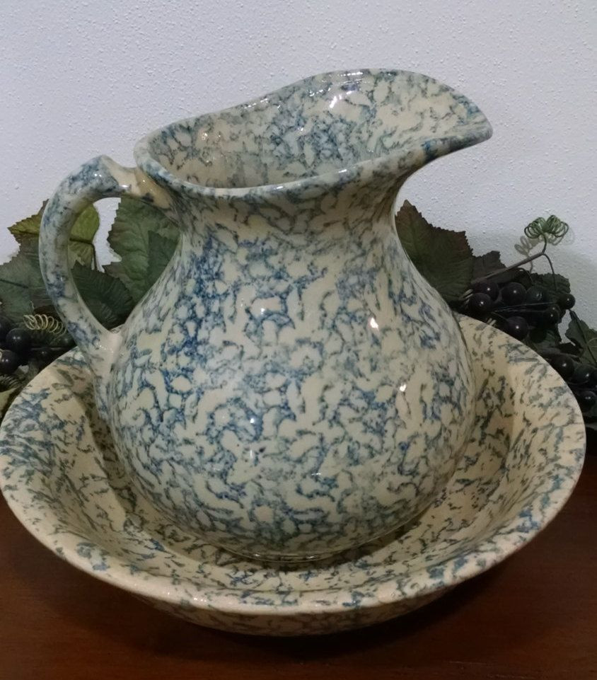 13 Recommended Abingdon Usa Pottery Vase 2024 free download abingdon usa pottery vase of sponge ware pitcher and bowl robinson ransbottom pottery roseville inside sponge ware pitcher and bowl robinson ransbottom pottery roseville ohio 700k blue and c