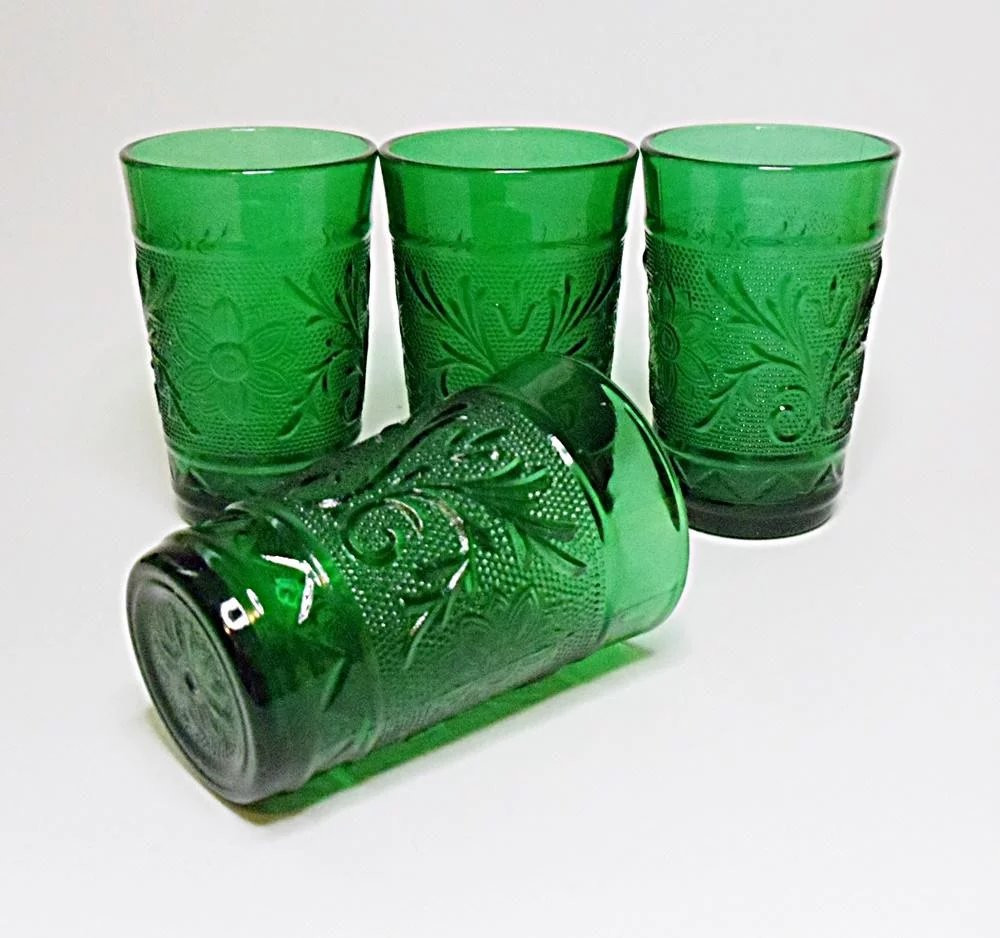 anchor hocking vases prices of vintage anchor hocking forest green sandwich juice tumblers tamis in click to expand