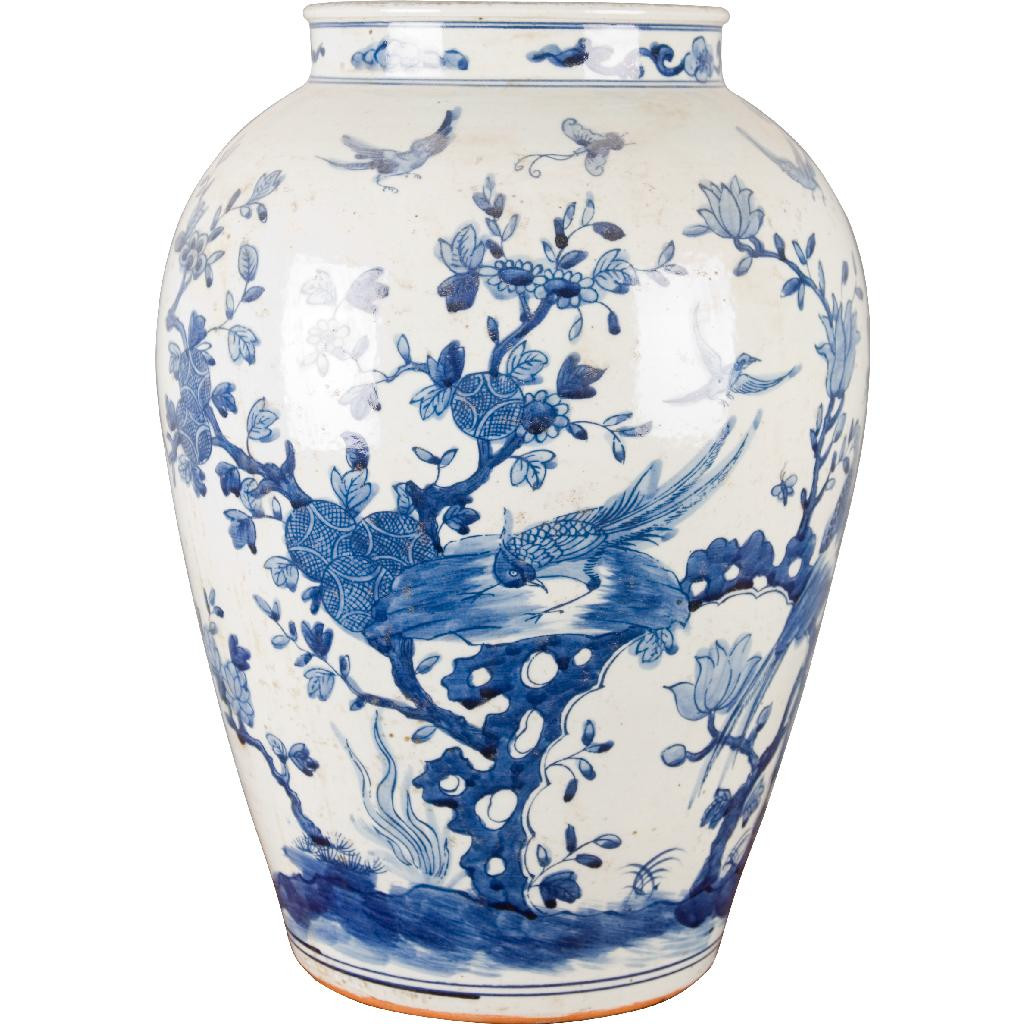 ancient chinese porcelain vase of blue and white porcelain chinese classic vase with birds and flowers throughout blue and white porcelain chinese classic vase with birds and flowers 4