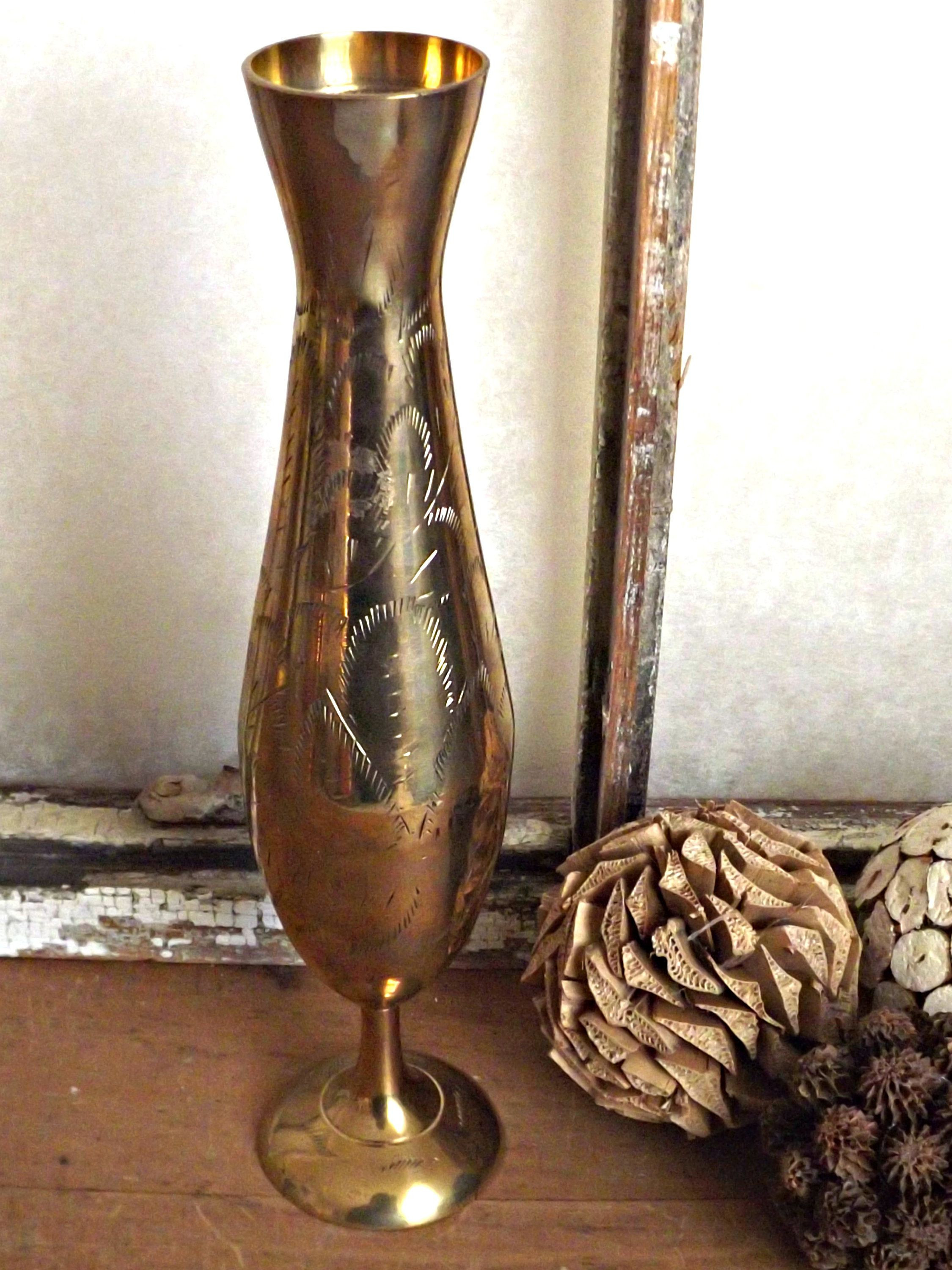 antique brass vase made in india of solid brass vase boho decor etched brass vase retro brass decor regarding solid brass vase boho decor etched brass vase retro bass decor vintage