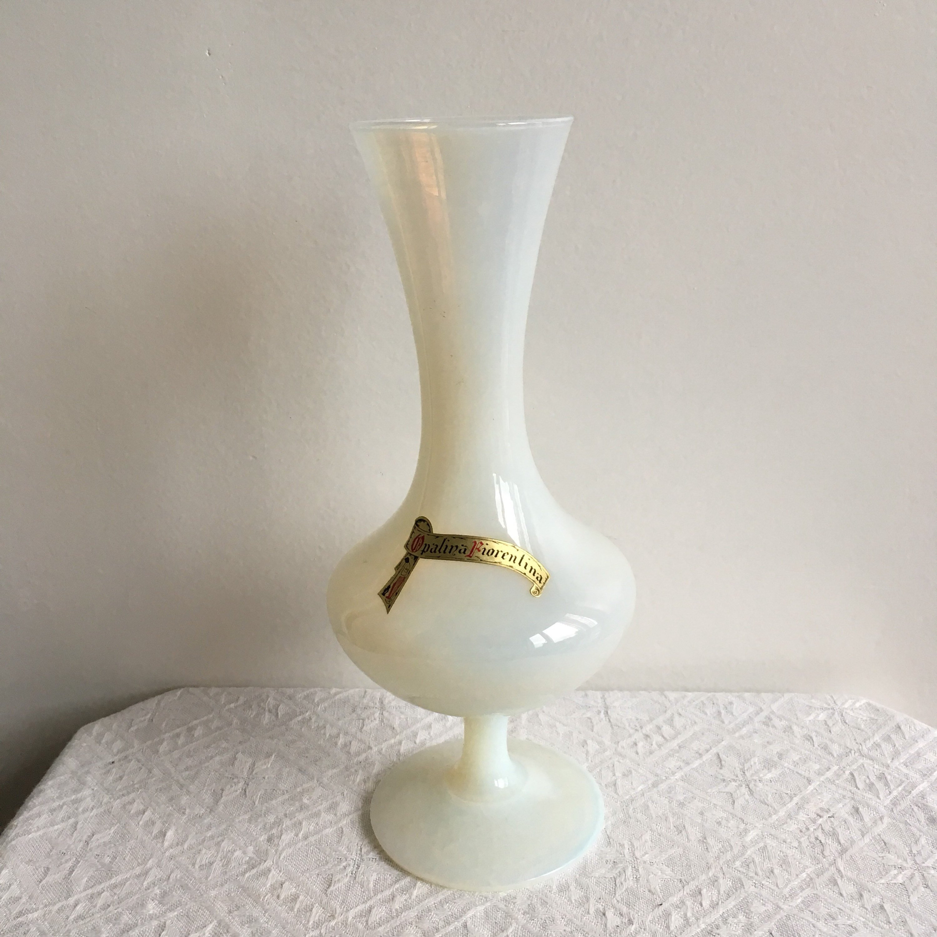 antique glass flower vases of vintage opaline glass white original opaline vase art glass etsy inside image 0