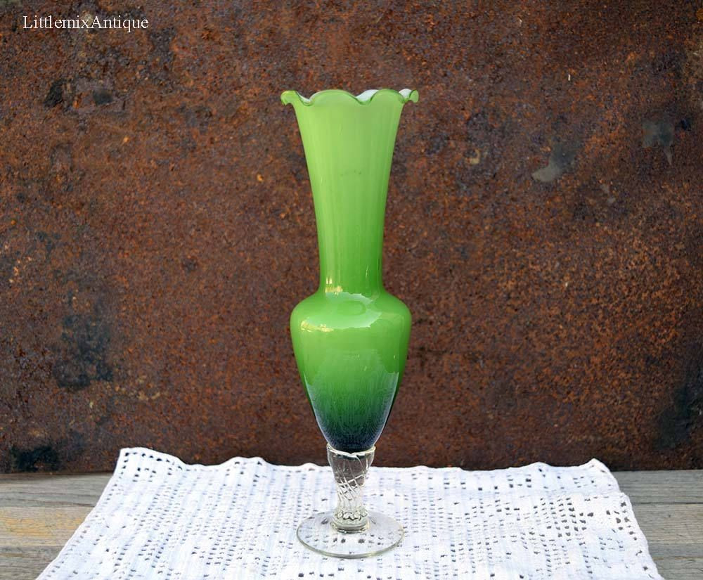 28 Recommended Antique Glass Vases Value 2024 free download antique glass vases value of vintage italian art empoli small green glass vase ruffled top and throughout vintage italian art empoli small green glass vase ruffled top and hand blown clear t