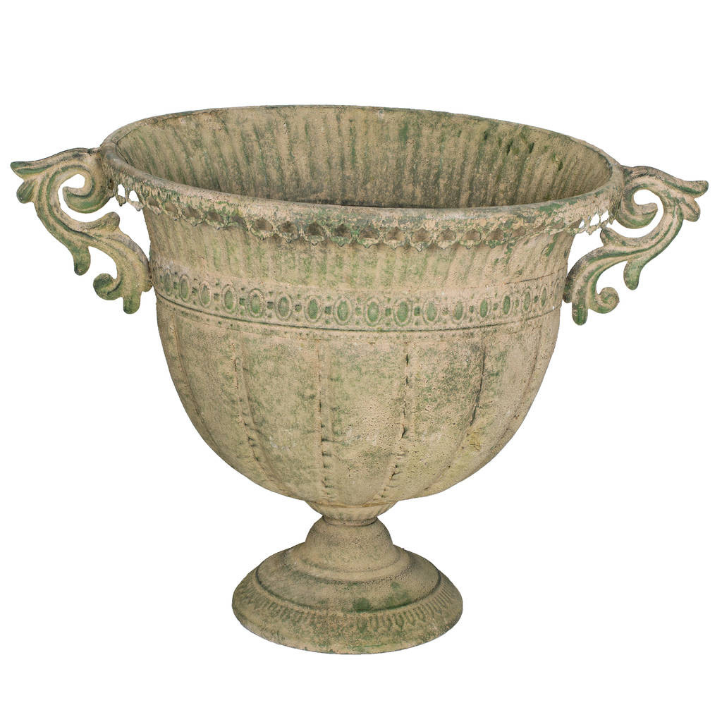 antique hammered copper vase of aged green garden urn by audenza notonthehighstreet com for aged green garden urn