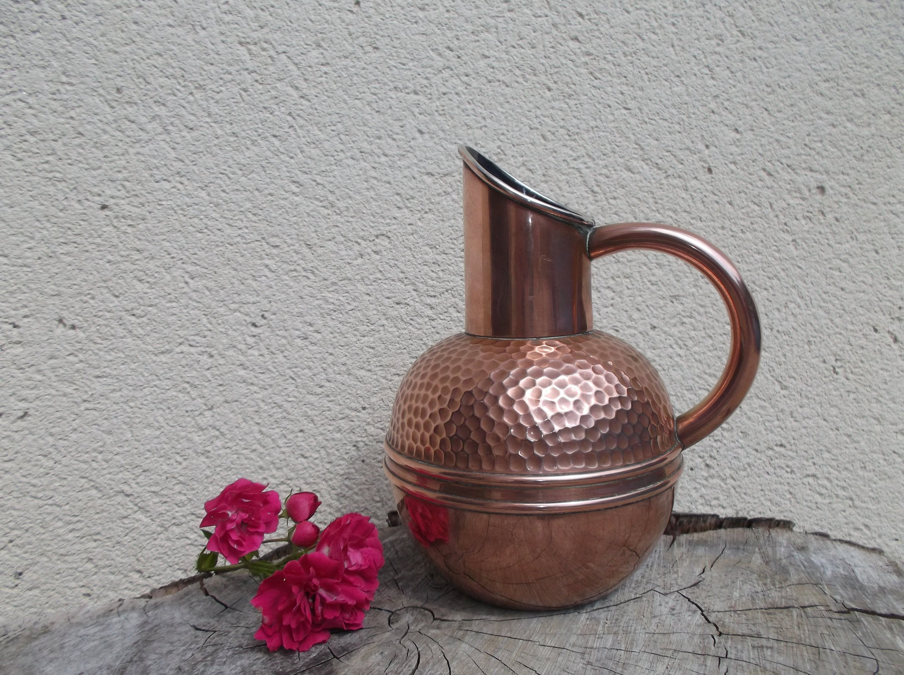 14 Ideal Antique Hammered Copper Vase 2024 free download antique hammered copper vase of hammered copper jug old french pot antique copper tin jug etsy throughout dc29fc294c28ezoom
