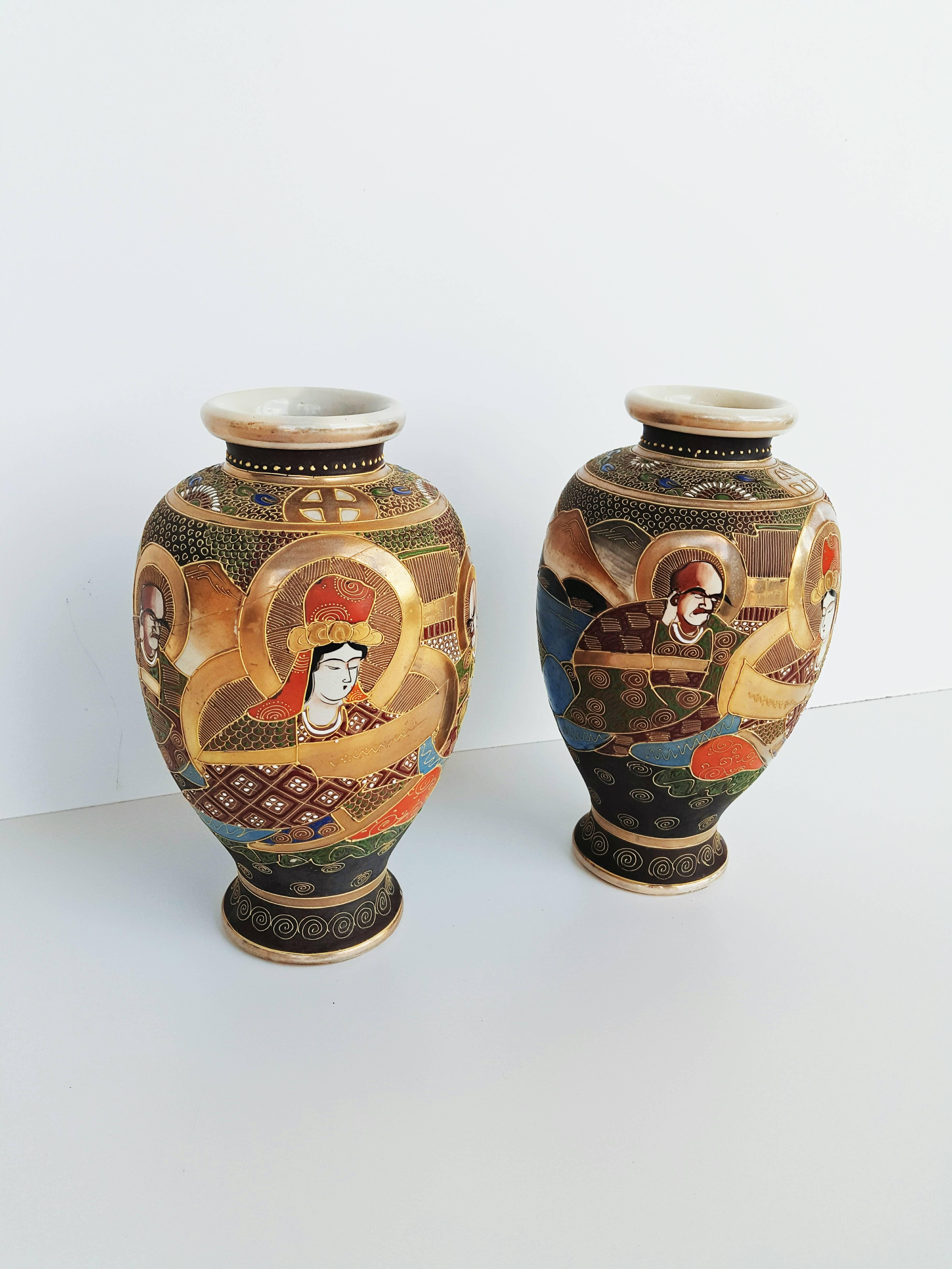 22 Recommended Antique Japanese Bronze Vase 2024 free download antique japanese bronze vase of early 20th century pair of japanese satsuma vases in painted ceramic inside early 20th century pair of japanese satsuma vases in painted ceramic for sale at 1