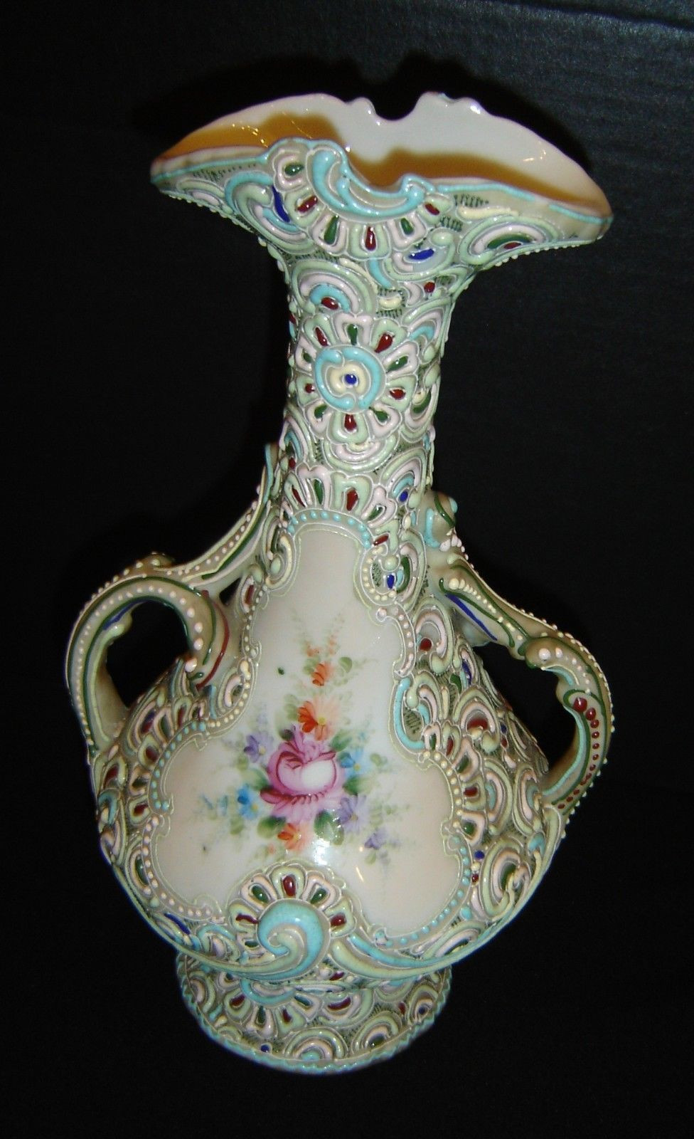 16 Lovely Antique Nippon Vases 2024 free download antique nippon vases of antique japanese porcelain moriage nippon chocolate pot floral inside antique japanese nippon moriage porcelain enamel vase double handled stunning 1 of 12only 1 avai