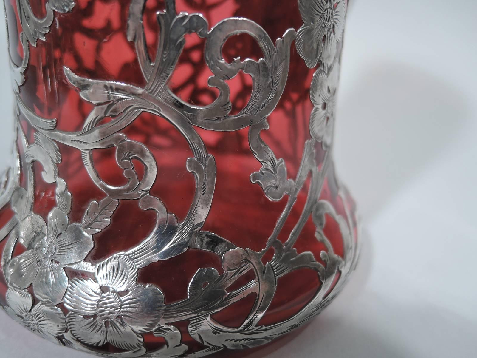 30 Fabulous Antique Red Glass Vase 2024 free download antique red glass vase of american art nouveau ruby red glass claret jug with silver overlay intended for american art nouveau ruby red glass claret jug with silver overlay at 1stdibs