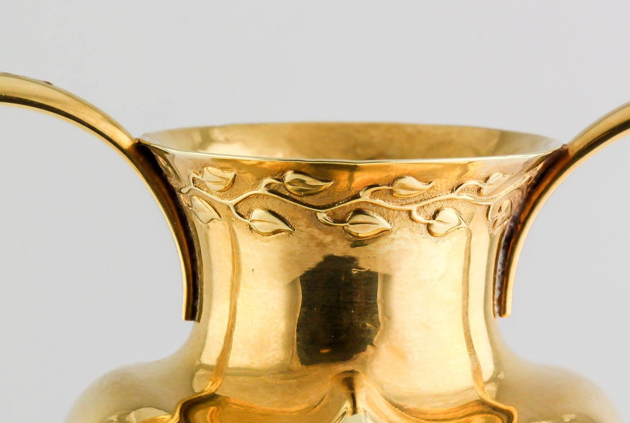 art deco brass vase of tiffany and co makers art nouveau gold flower vase for sale at 1stdibs within makers art nouveau gold flower vase in excellent condition for sale in