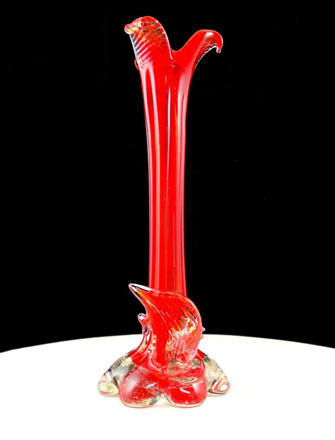 12 Fantastic Art Glass Vases and Bowls 2024 free download art glass vases and bowls of studio art glass red cased with petal base and applied fish 10 throughout 1 of 12 see more