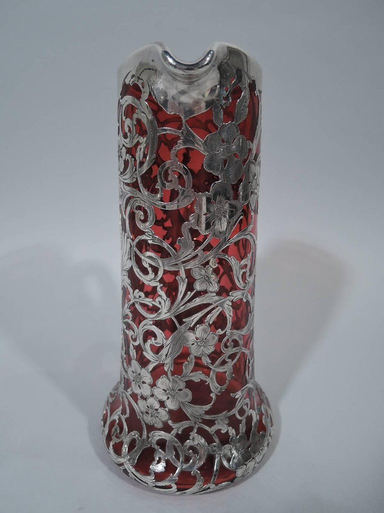 18 Unique Art Nouveau Glass Vase 2024 free download art nouveau glass vase of american art nouveau ruby red glass claret jug with silver overlay throughout art nouveau red glass claret jug with silver overlay circa 1900 cylindrical with small