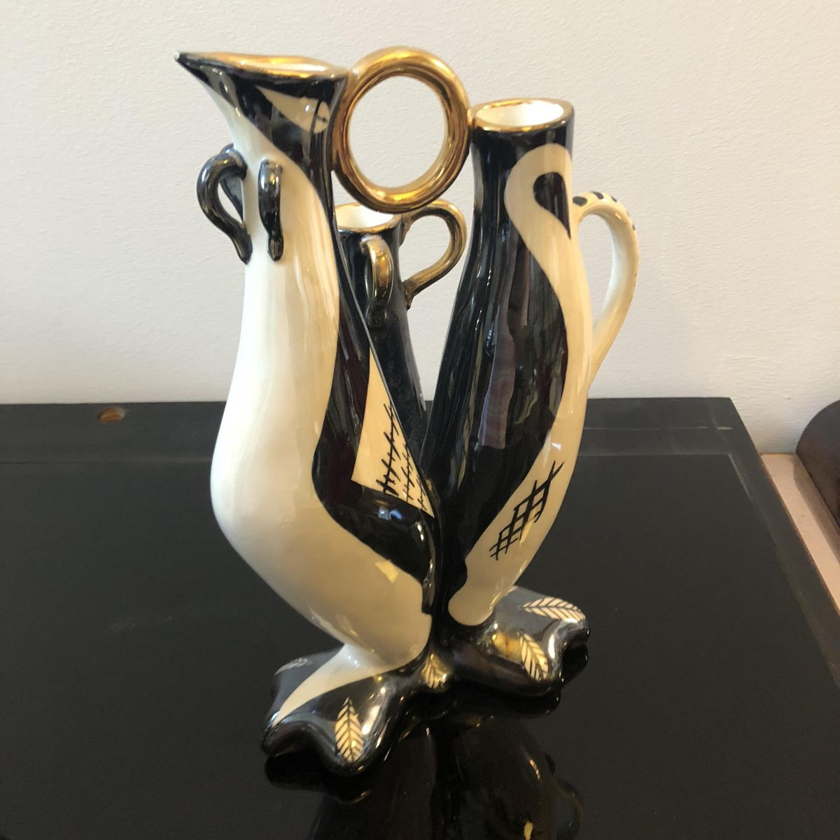 art nouveau vases for sale of italian black and white ceramic vases by g girardi 1950s set of 2 with price per set