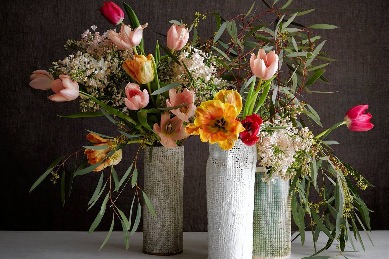 artificial cherry blossom in vase of a flower arrangement inspired by gerhard richter wsj with regard to od bg047 flower m 20150416154024