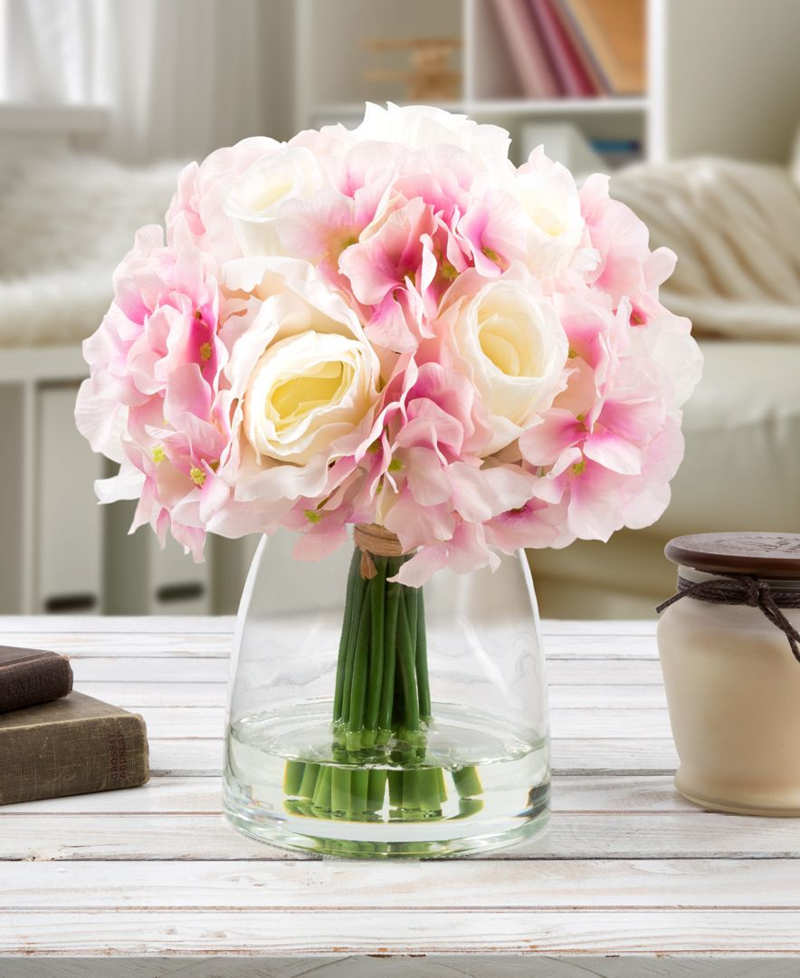 15 Trendy Artificial Peonies In Glass Vase 2024 free download artificial peonies in glass vase of pure garden pink hydrangea cream rose floral arrangement with vase within pure garden pink hydrangea cream rose floral arrangement with vase