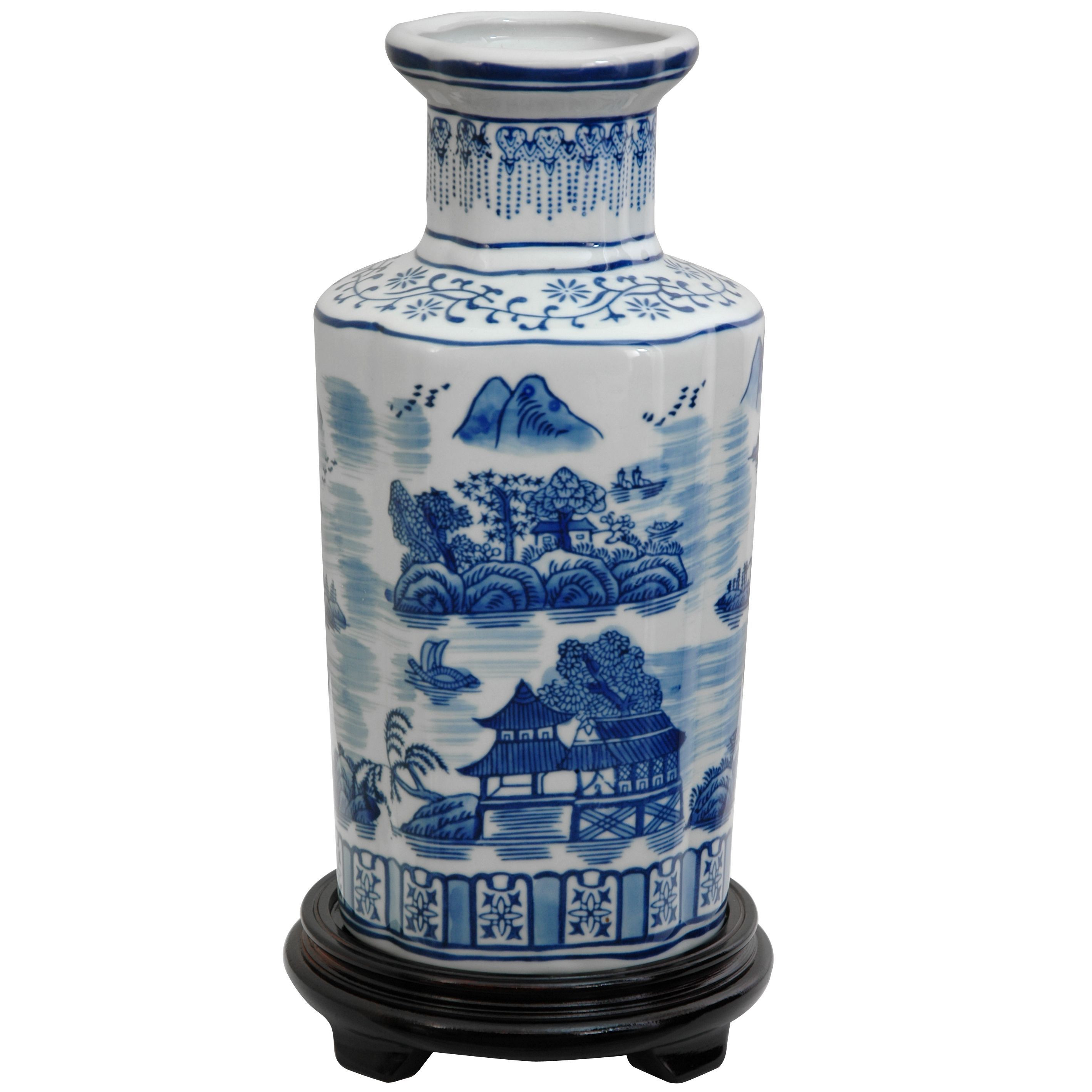 15 Wonderful asian Vase Stand 2024 free download asian vase stand of handmade porcelain 12 inch blue and white landscape vase 12 with regard to handmade porcelain 12 inch blue and white landscape vase china