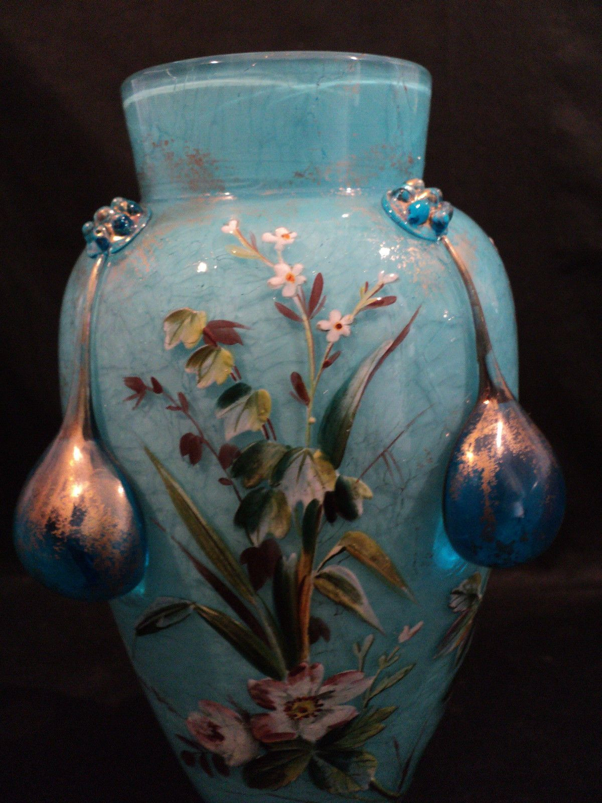 26 Popular Beaker Flower Vase 2024 free download beaker flower vase of gorgeous blue art glass vase w enameled florals applied gilded with regard to gorgeous blue art glass vase w enameled florals applied gilded teardrops ebay