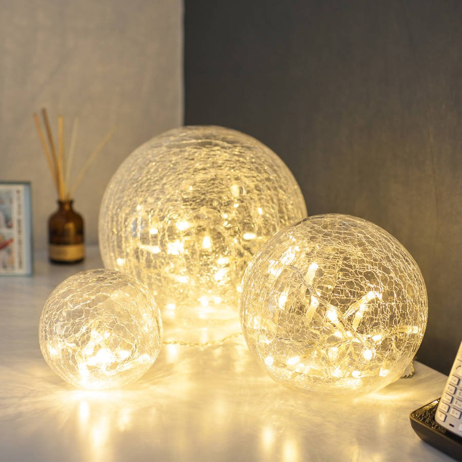 bell jar vase of fairy and string lights notonthehighstreet com within set of three fairy light orbs table lamps