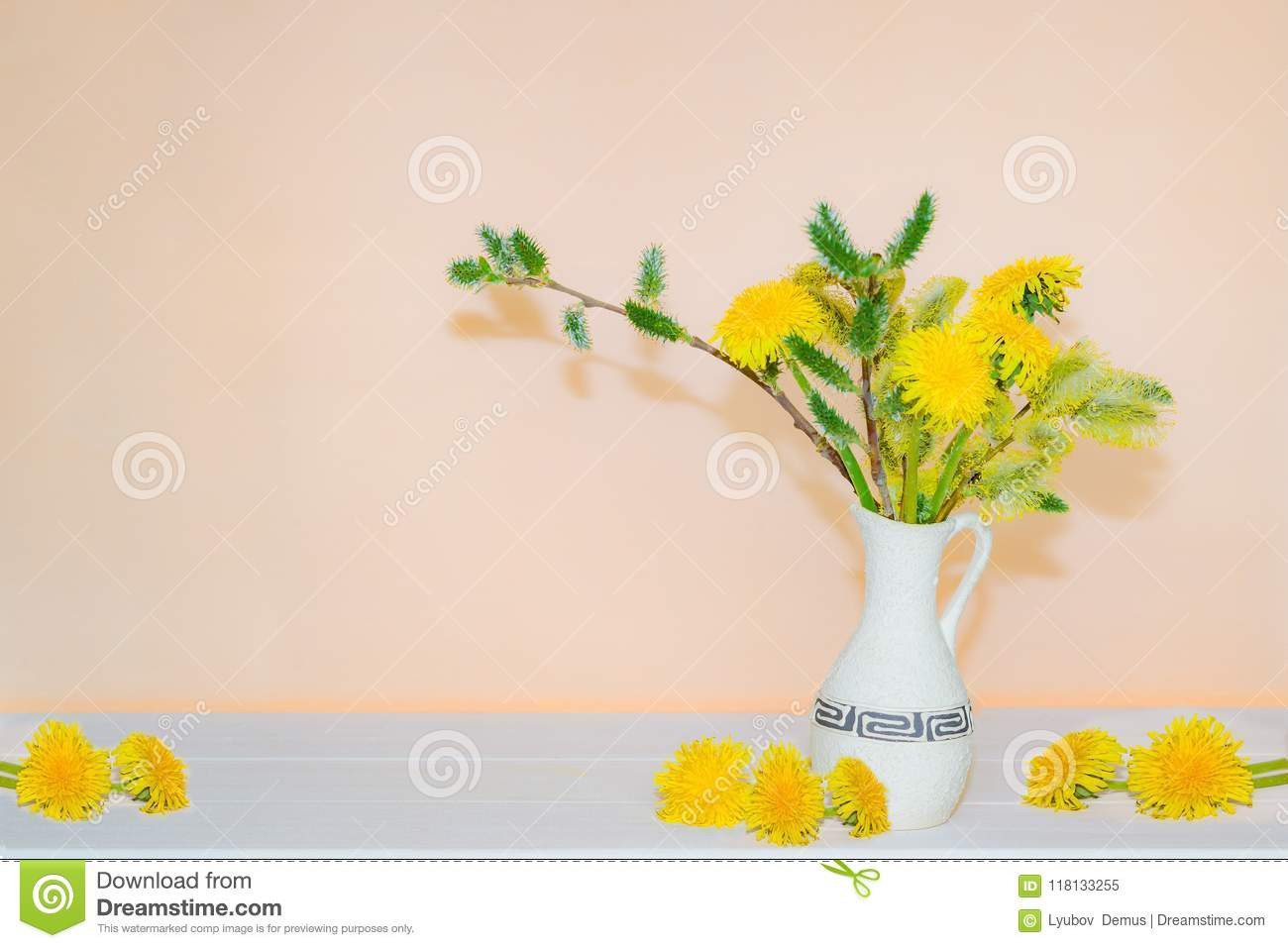 13 Unique Birch Tree Flower Vases 2024 free download birch tree flower vases of bouquet of spring willow branches with dandelion flowers in a vase with regard to bouquet of spring willow branches with dandelion flowers in a vase on a festive b