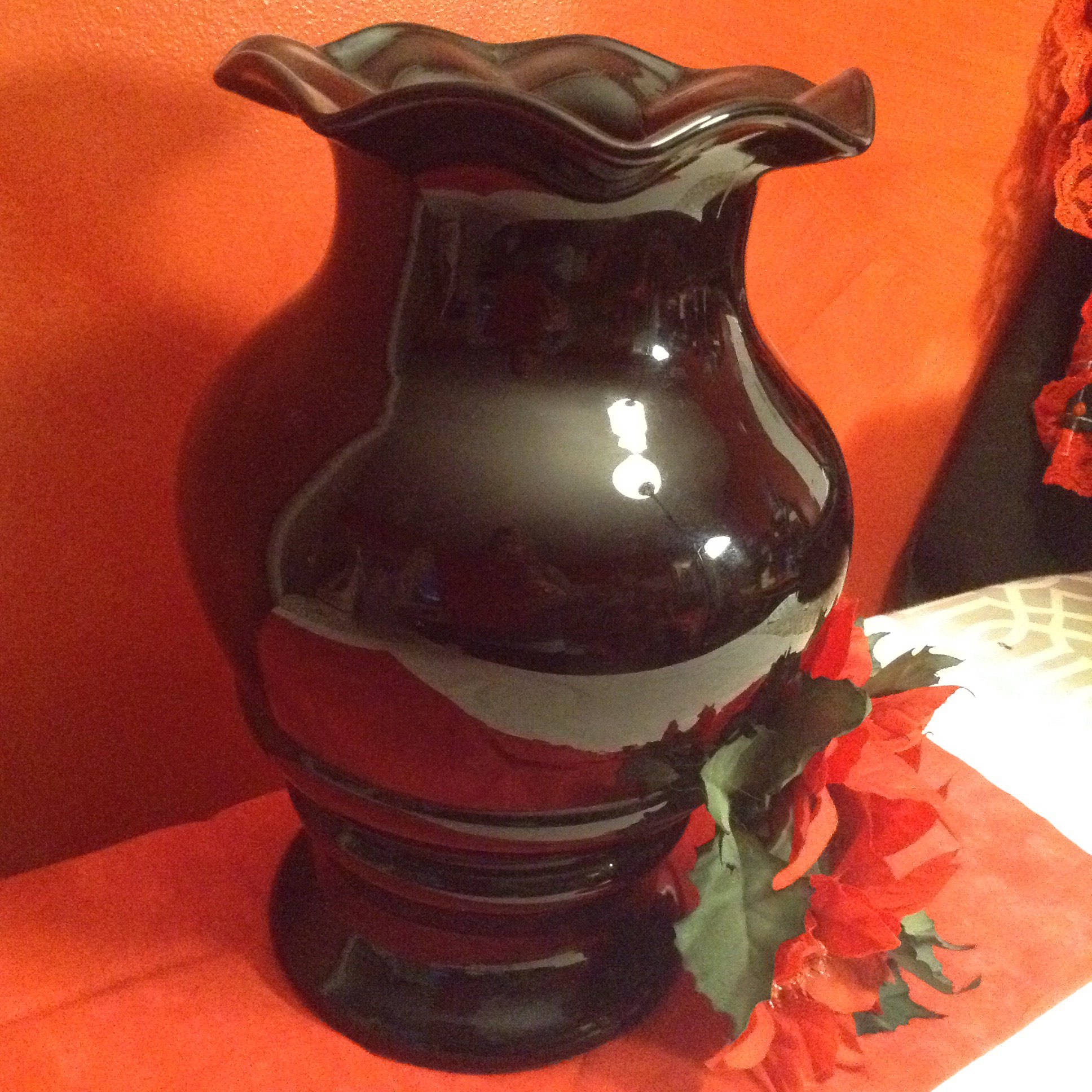 black amethyst vase with handles of vintage black amethyst vase etsy for dzoom