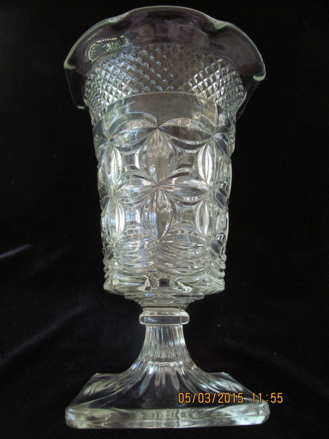 block crystal tulip vase of beautiful tall 10 3 4 early american pressed glass celery vase for beautiful tall 10 3 4 early american pressed glass celery vase pattern glass blown