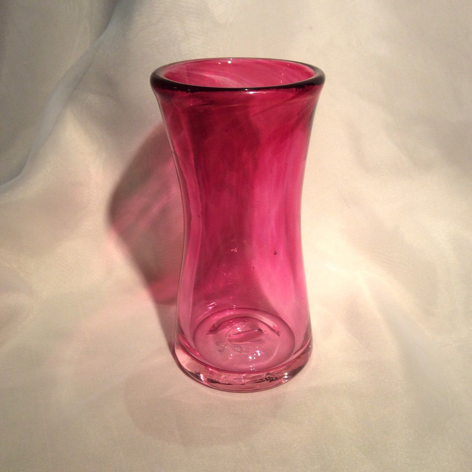 blown glass vase of hand blown glass vase in ombre pink unique mothers day gift for her intended for glass