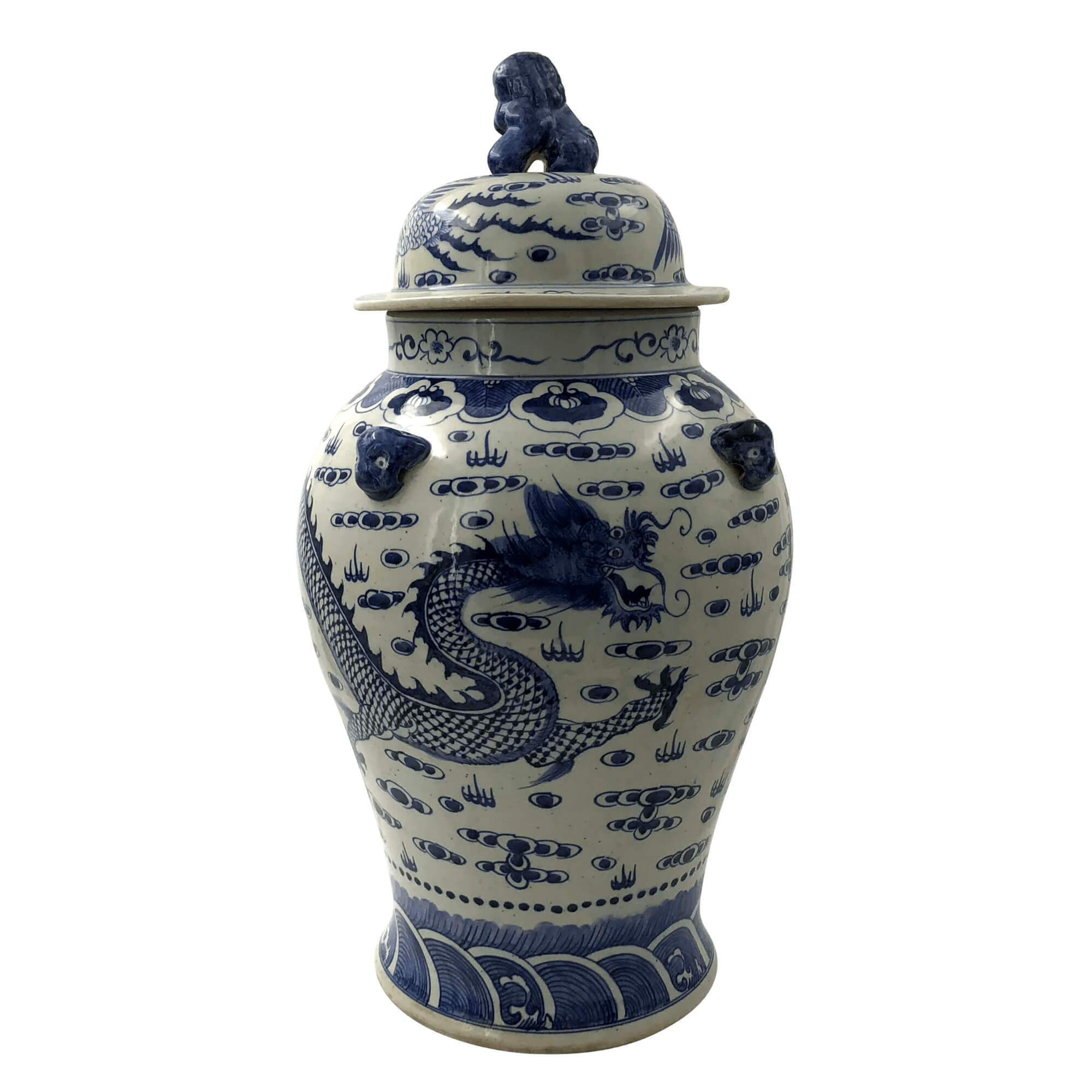 26 Trendy Blue and White Ceramic Vase 2024 free download blue and white ceramic vase of pair of large hand painted dragon ginger jars georgenantiques intended for dragon ginger jars
