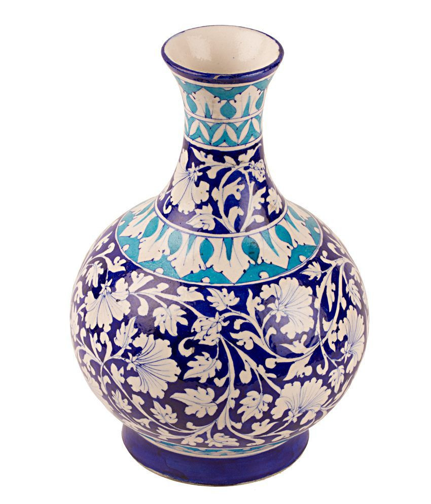 blue and white porcelain flower vase of rajasthali blue pottery flower wash surai 8 58 510 5 inches buy with regard to rajasthali blue pottery flower wash surai 8 58 510 5 inches