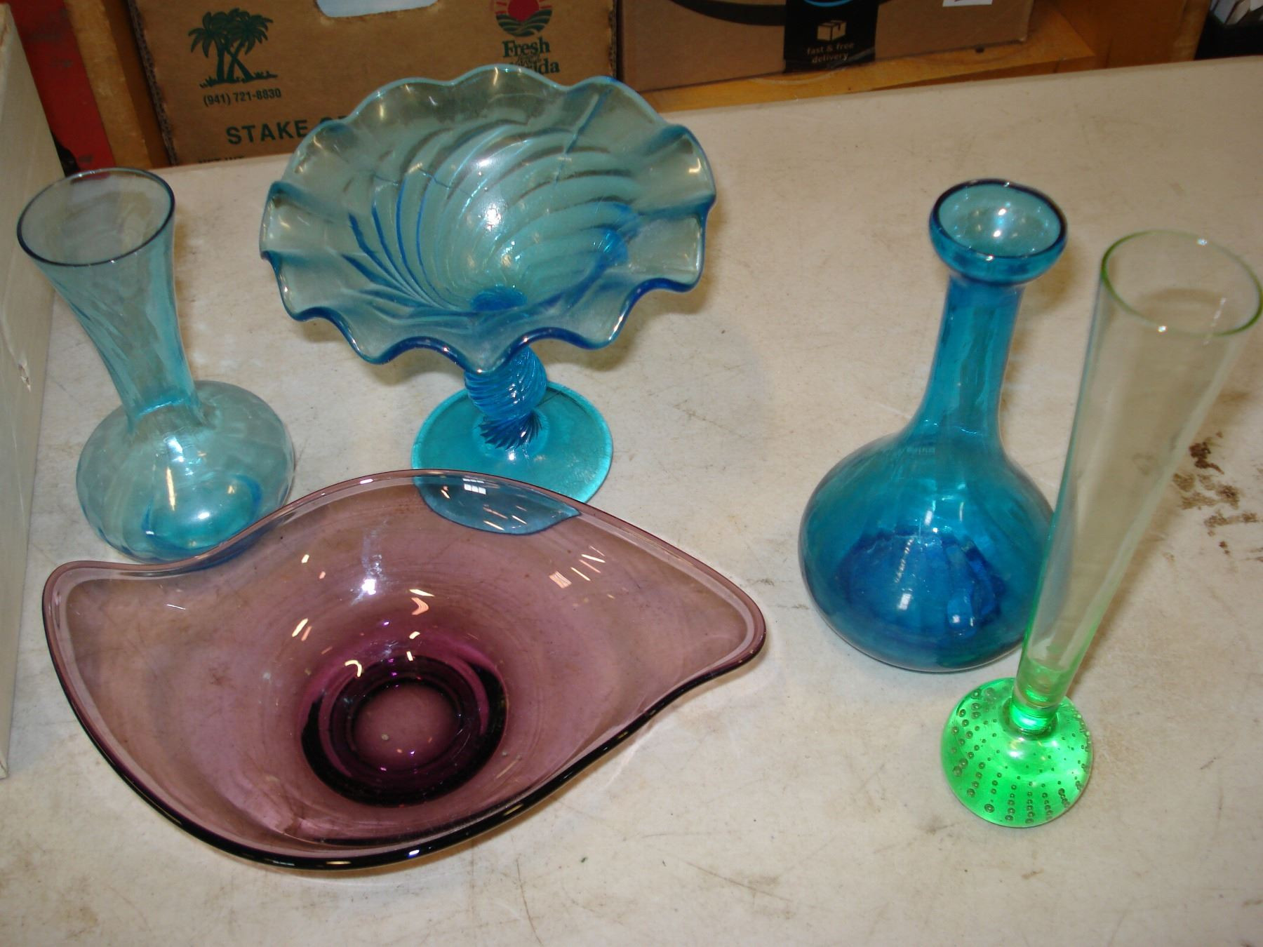 blue glass vases cheap of lot of colored glass vases dishes and glasses intended for image 2 lot of colored glass vases dishes and glasses