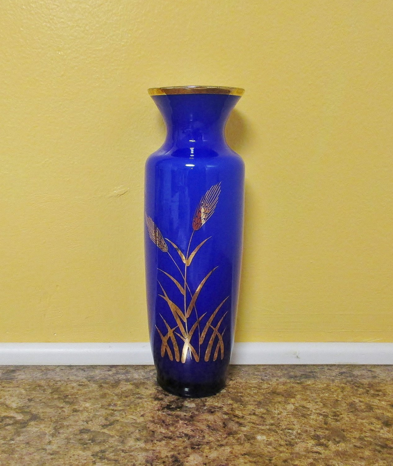 12 attractive Blue Opalescent Hobnail Vase 2024 free download blue opalescent hobnail vase of cobalt blue glass vase with gold wheat pattern vintage etsy with dc29fc294c28epowiac299ksz