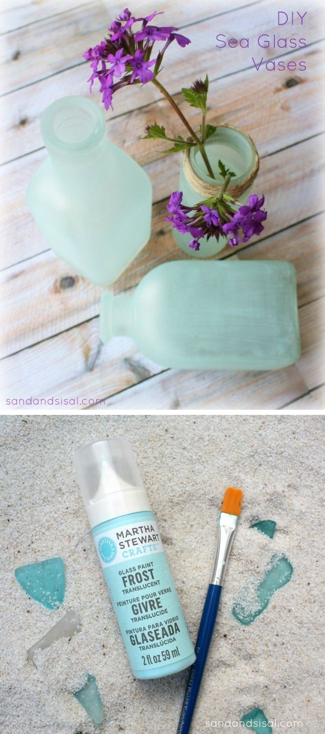 11 Fantastic Blue Sea Glass Vase 2024 free download blue sea glass vase of diy sea glass vases diy projects arts crafts pinterest diy inside another faux sea glass diy project using martha stewart glass paint baked in the