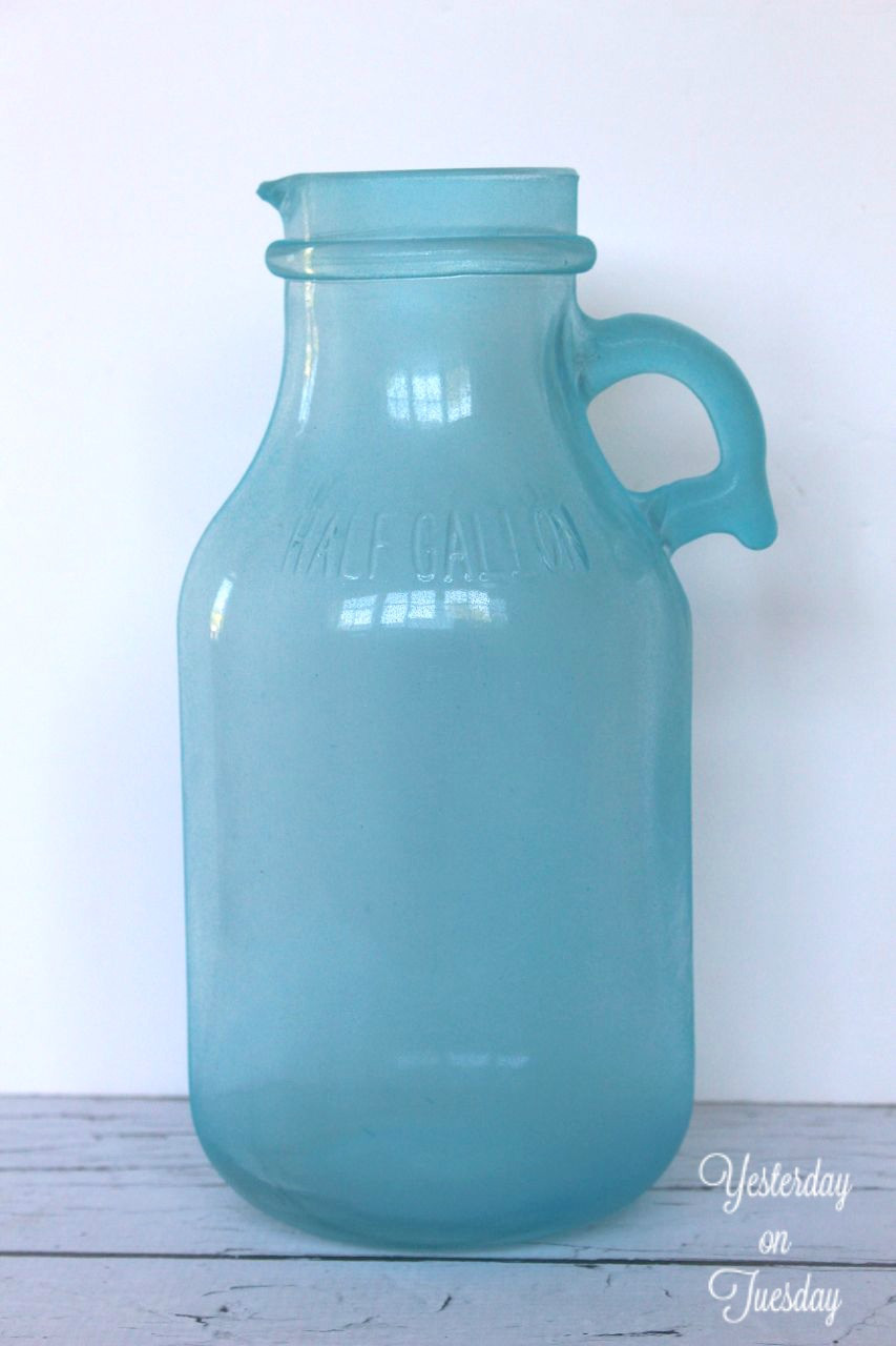 11 Fantastic Blue Sea Glass Vase 2024 free download blue sea glass vase of from plain glass jug to sea glass vase intended for sea glass spray painted jug