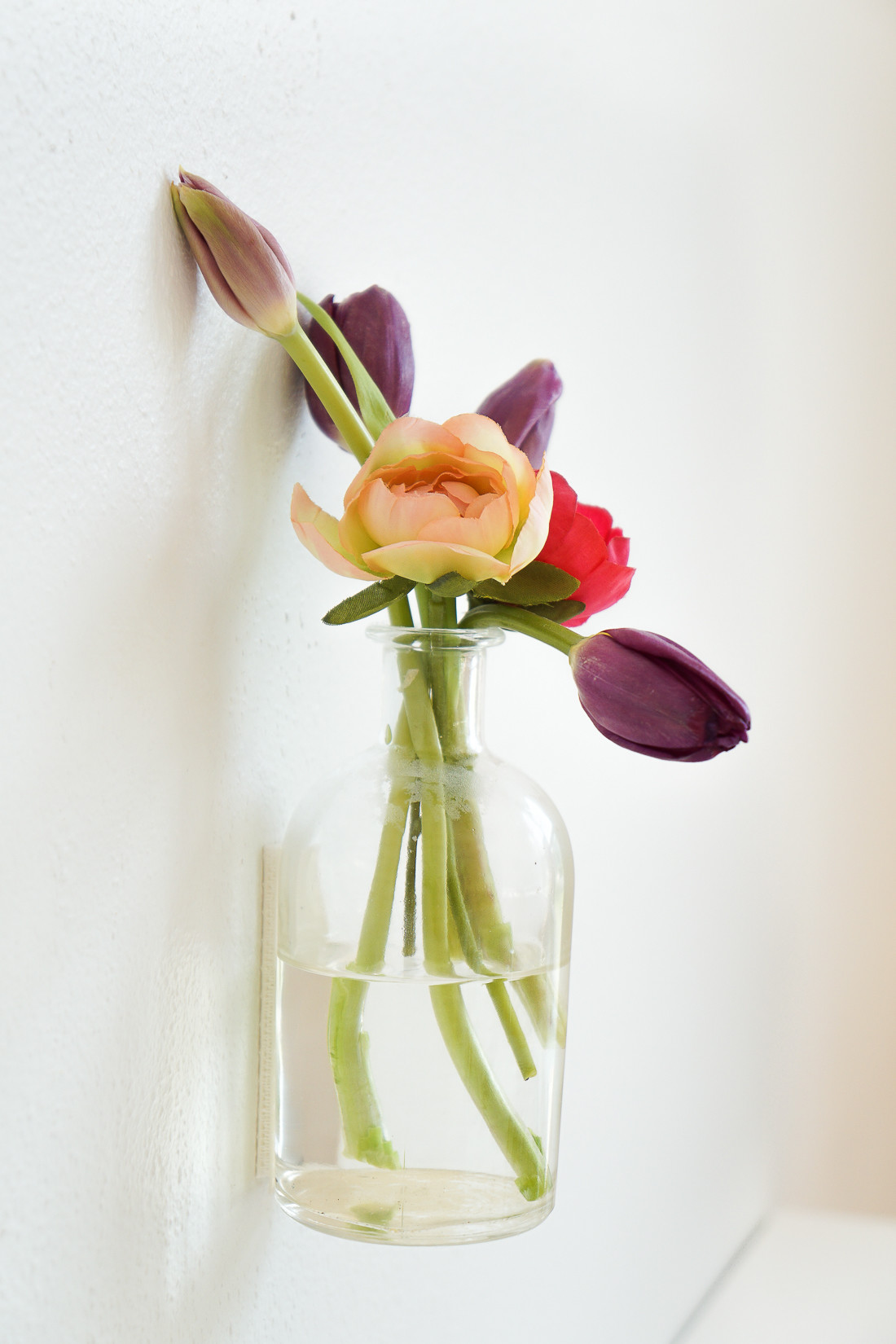 Blush Pink Flowers In Vase Of Glass Wall Vases for Flowers Zef Jam In Diy Wall Vase Francois Et Moi