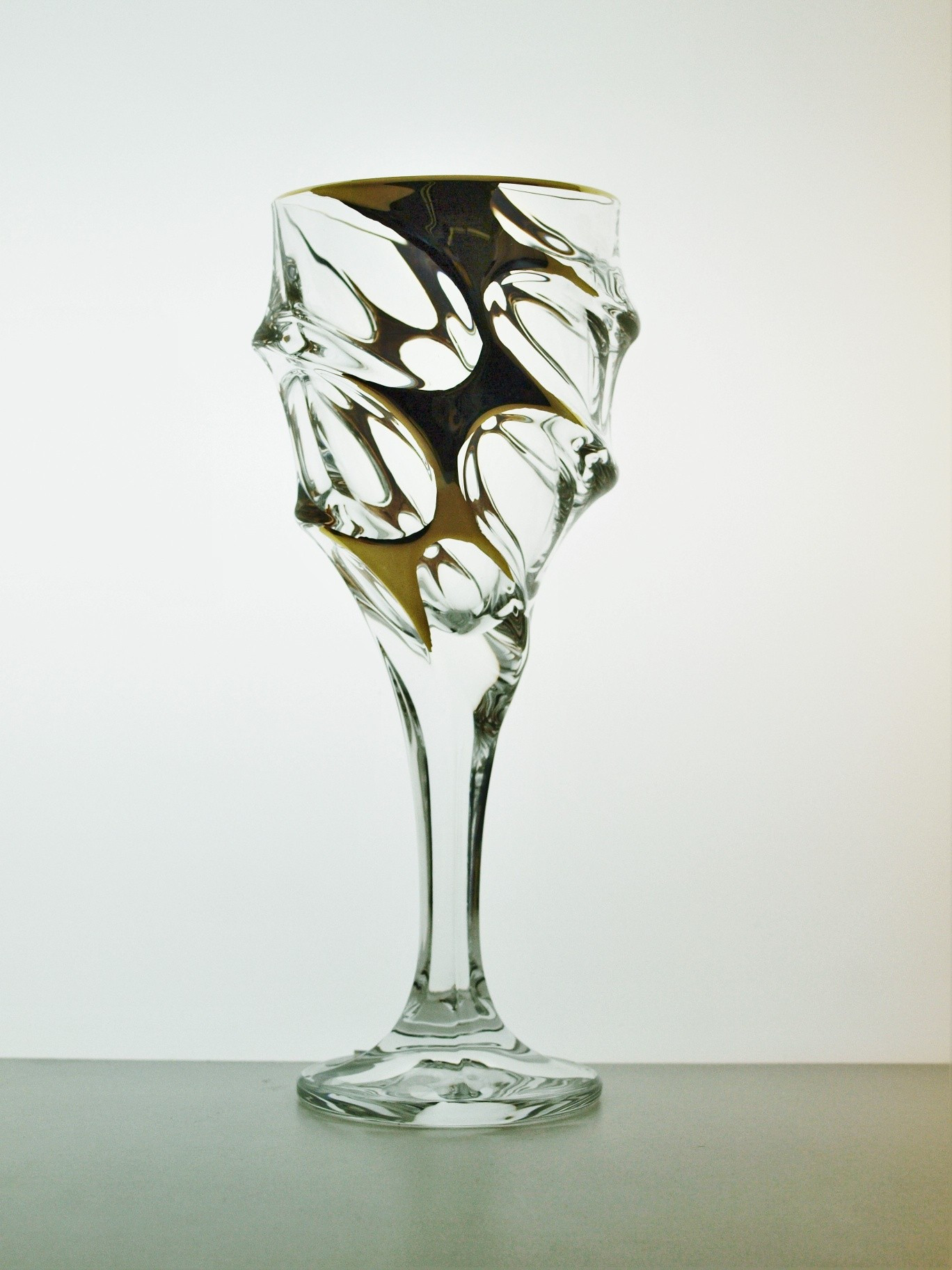 bohemia czech republic lead crystal vase of glasses for white wine calypso golden regarding wine glasses calypso golden 2 pcs or 6 pcs