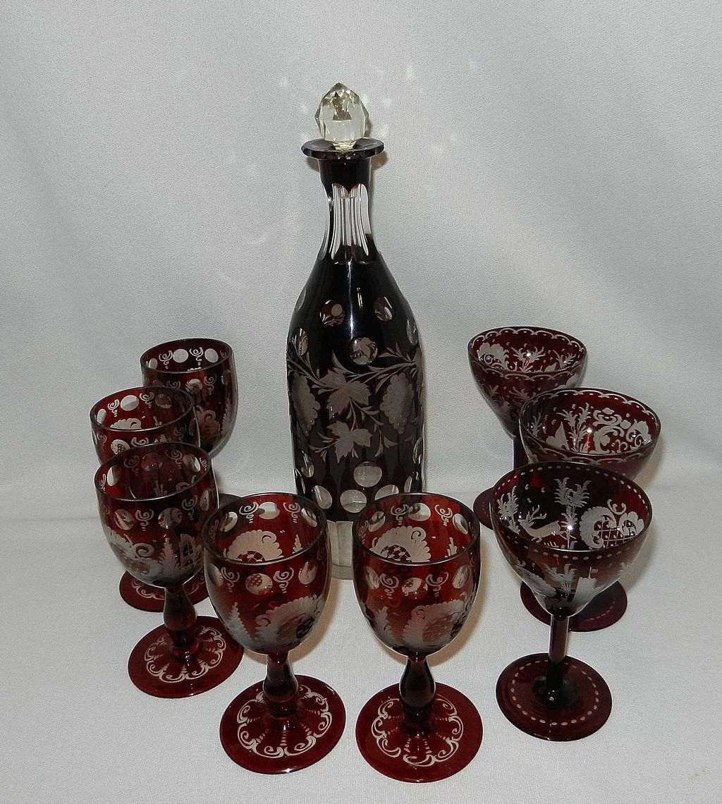 18 Awesome Bohemian Cut Glass Vase 2024 free download bohemian cut glass vase of vintage bohemian pigeon blood decanter and ruby cut to clear glasses throughout click to expand