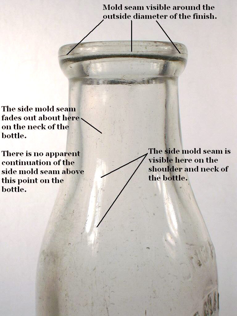bottle neck glass vase of bottle dating examples for close up view of the neck and finish of the nevada mild bottle