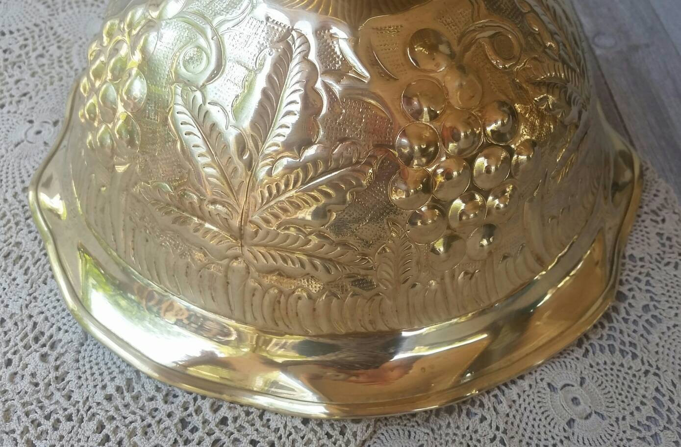 13 Best Brass Bud Vase India 2024 free download brass bud vase india of large vintage brass pedestal bowl wedding flower vase etsy inside image 5