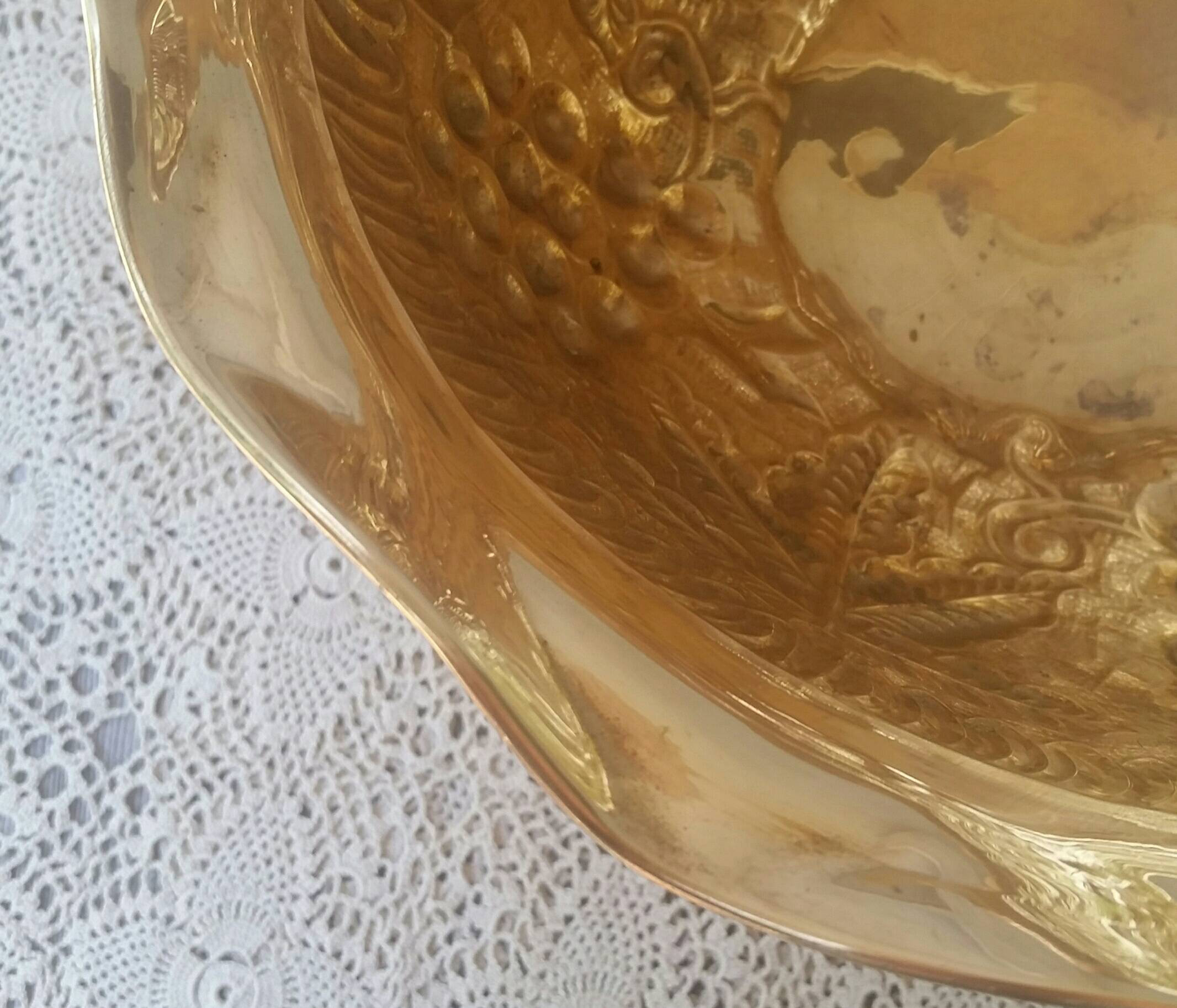 Brass Bud Vase India Of Large Vintage Brass Pedestal Bowl Wedding Flower Vase Etsy within Image 6