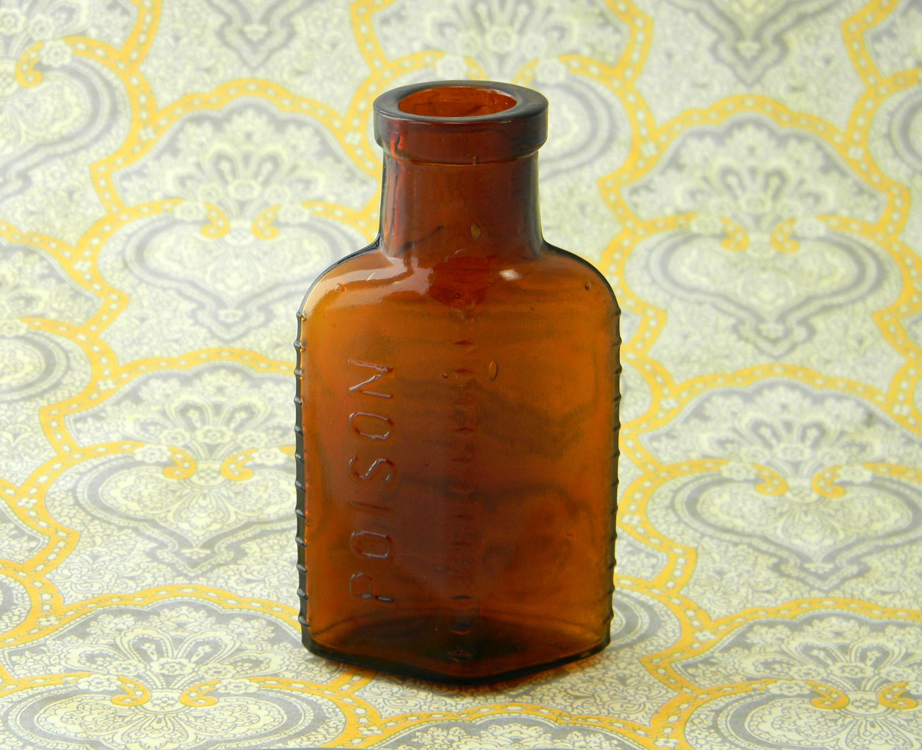 brown glass bottle vase of poison marked antique dark brown glass bottle approximate 1 5 etsy within dzoom