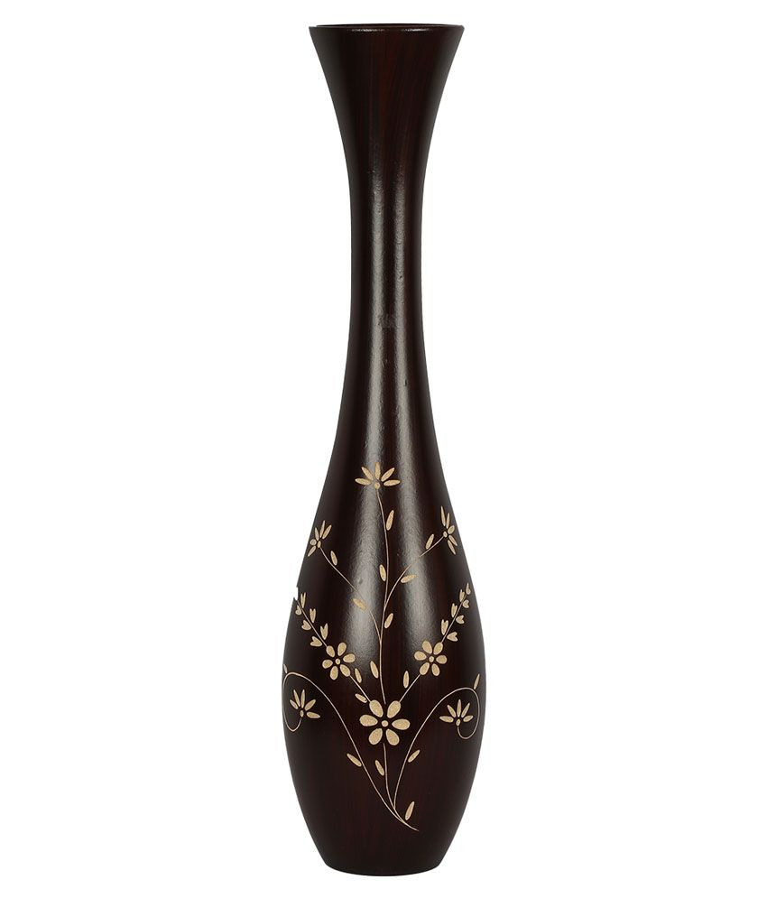 buy vase online of aica designer wooden flower vase brown buy aica designer wooden in aica designer wooden flower vase brown