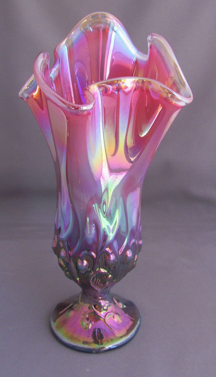 carnival glass vases for sale of 694 best crystalglasschina elegance images on pinterest within fenton plum opalescent lily of the valley pattern art glass swung vase