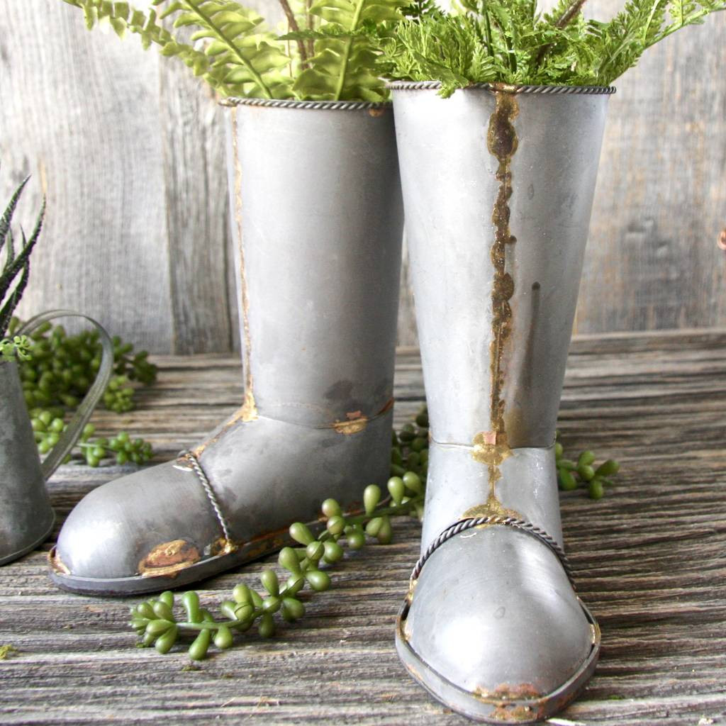 11 Fantastic Ceramic Boot Vase 2024 free download ceramic boot vase of zinc wellington boot planters by london garden trading throughout zinc wellington boot planters