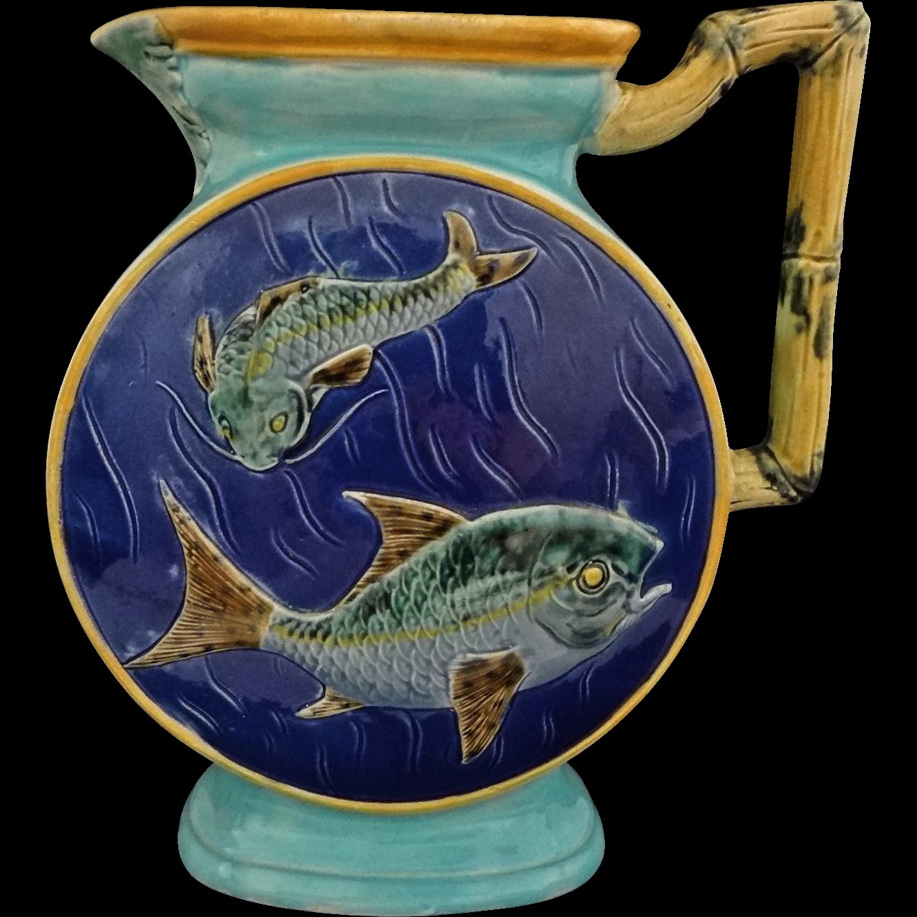 16 Perfect Ceramic Fish Vase 2024 free download ceramic fish vase of antique english majolica joseph holdcroft bamboo handle fish pitcher intended for antique english majolica joseph holdcroft bamboo handle fish pitcher blue turquoise mar