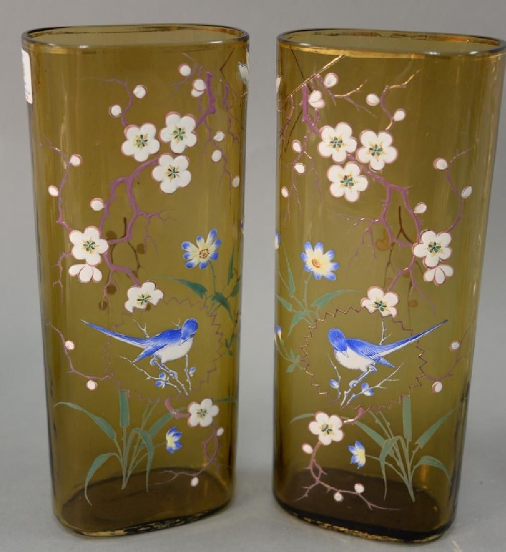 16 Fabulous Cheap 9 Inch Cylinder Vase 2024 free download cheap 9 inch cylinder vase of pair of moser amber art glass enameled vases moser glass czech throughout glass