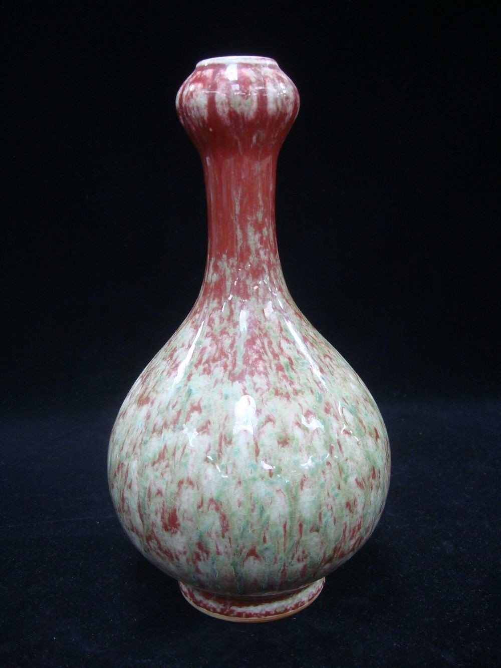 chinese cloisonne vase of vintage chinese green and red glazes porcelain bottle vase mark for 1 of 9free shipping