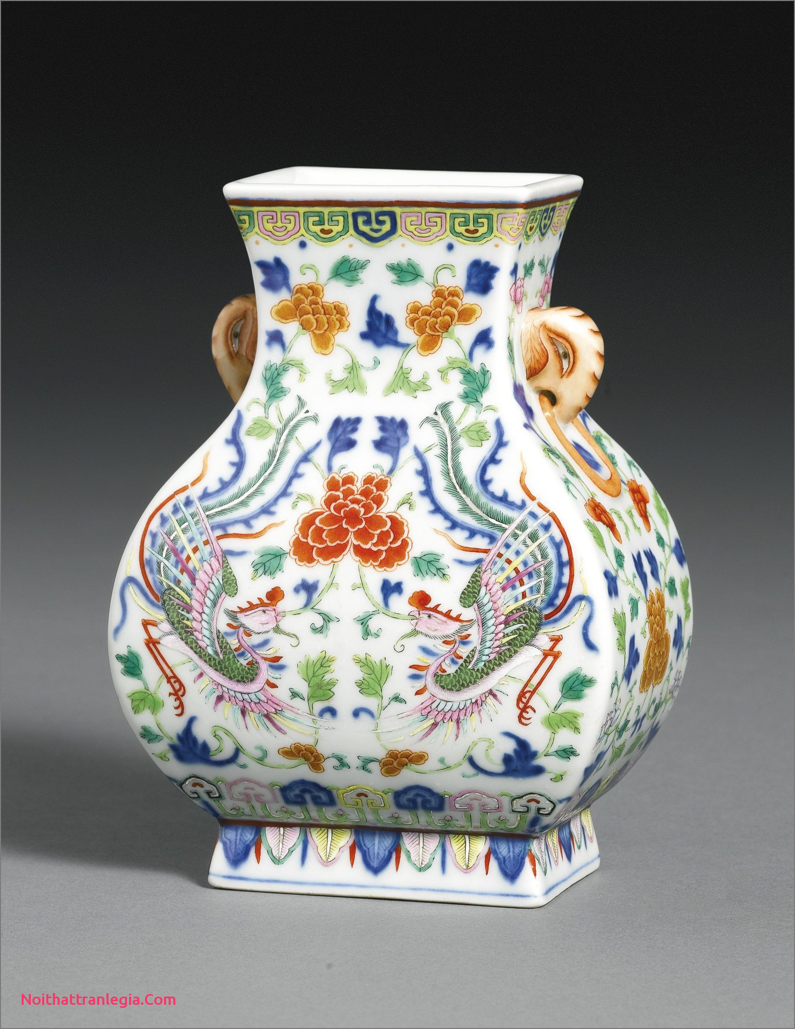 Chinese Pottery Vase Of 20 Chinese Antique Vase Noithattranlegia Vases Design Throughout A Fine and Rare Underglaze Blue Polychrome Enamel Phoenix Vase Fangu Qianlong Seal Mark and Period